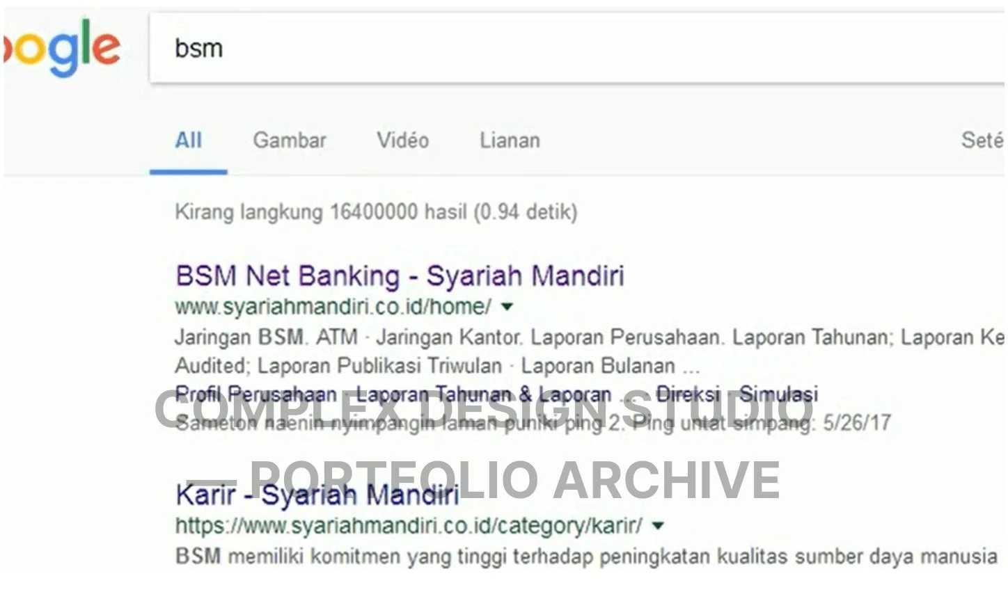 Archived BANK SYARIAH MANDIRI — MAIN WEBSITE portfolio case study by Complex Design Studio, project image 3
