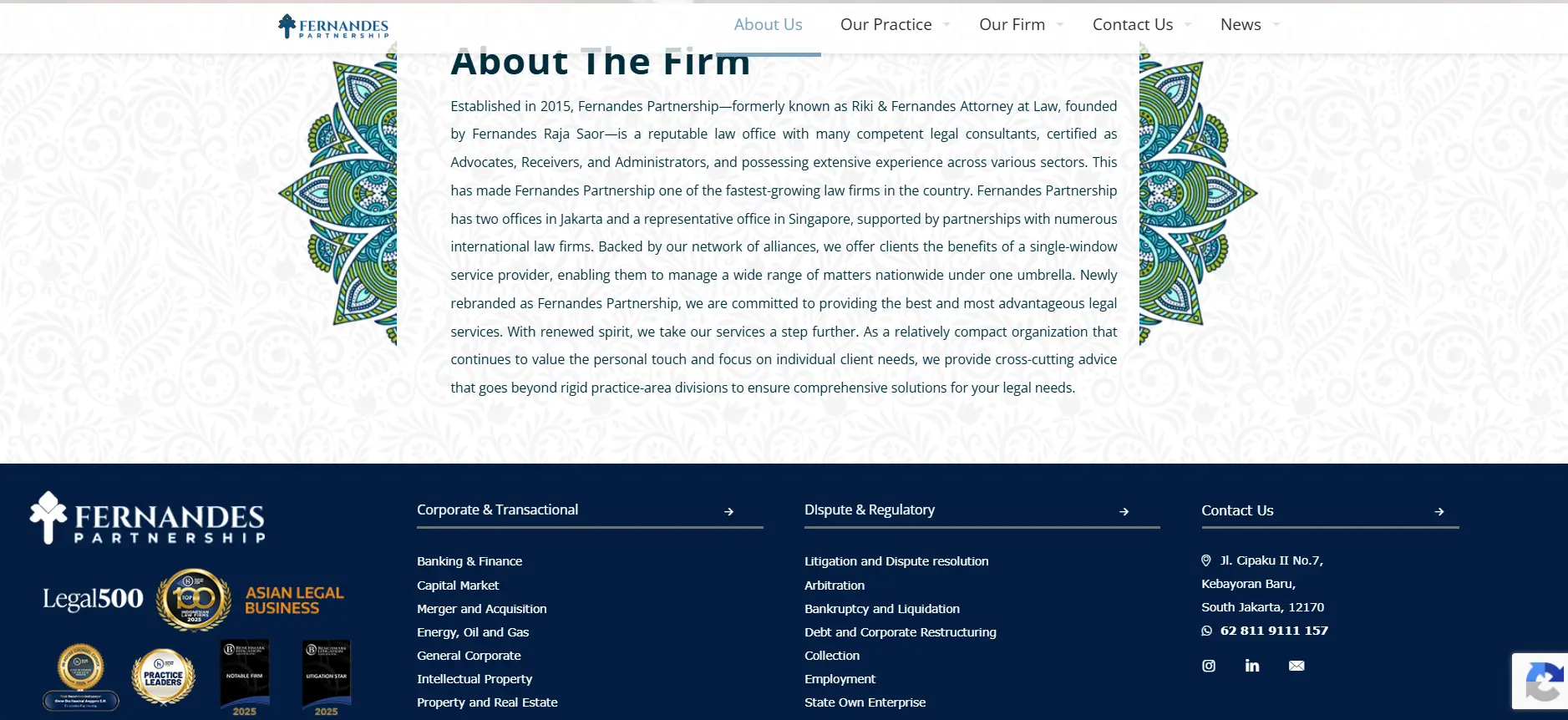 Website Fernandes (lawfirm) mockup 4